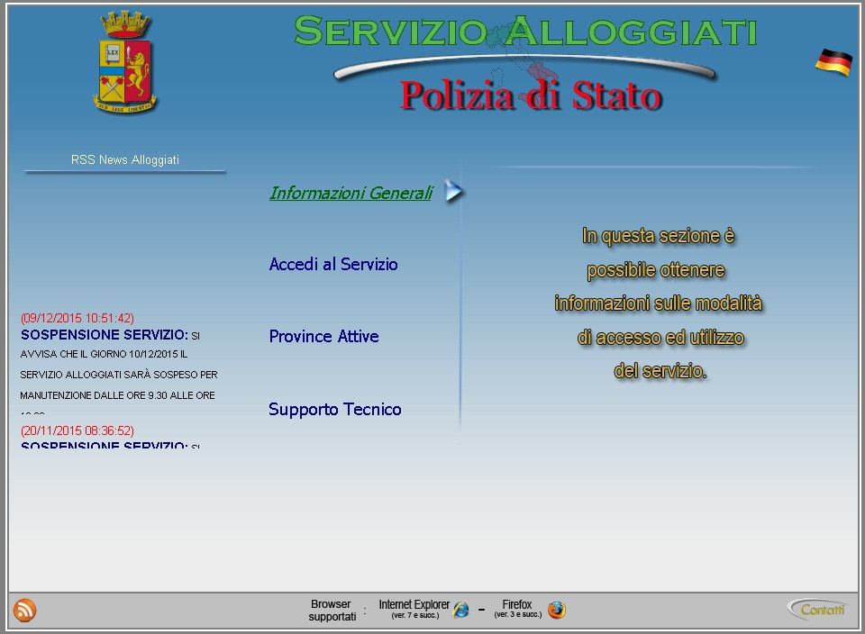 Servizio alloggiatiweb, domande più frequenti e risposte Poliziadistato web